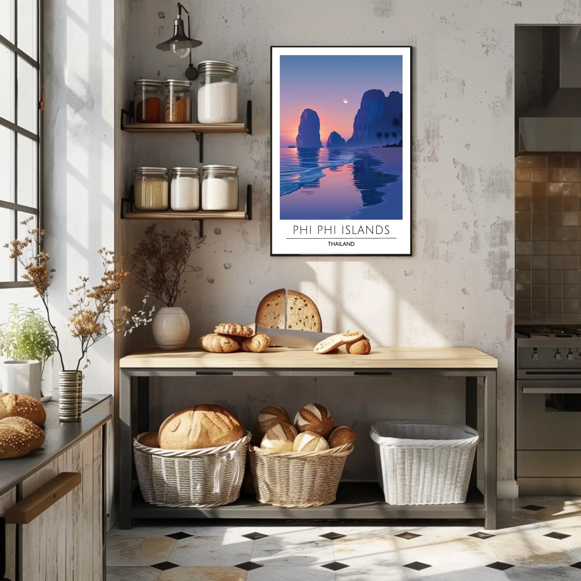 Phi Phi Islands Tranquil Landscape Travel Poster