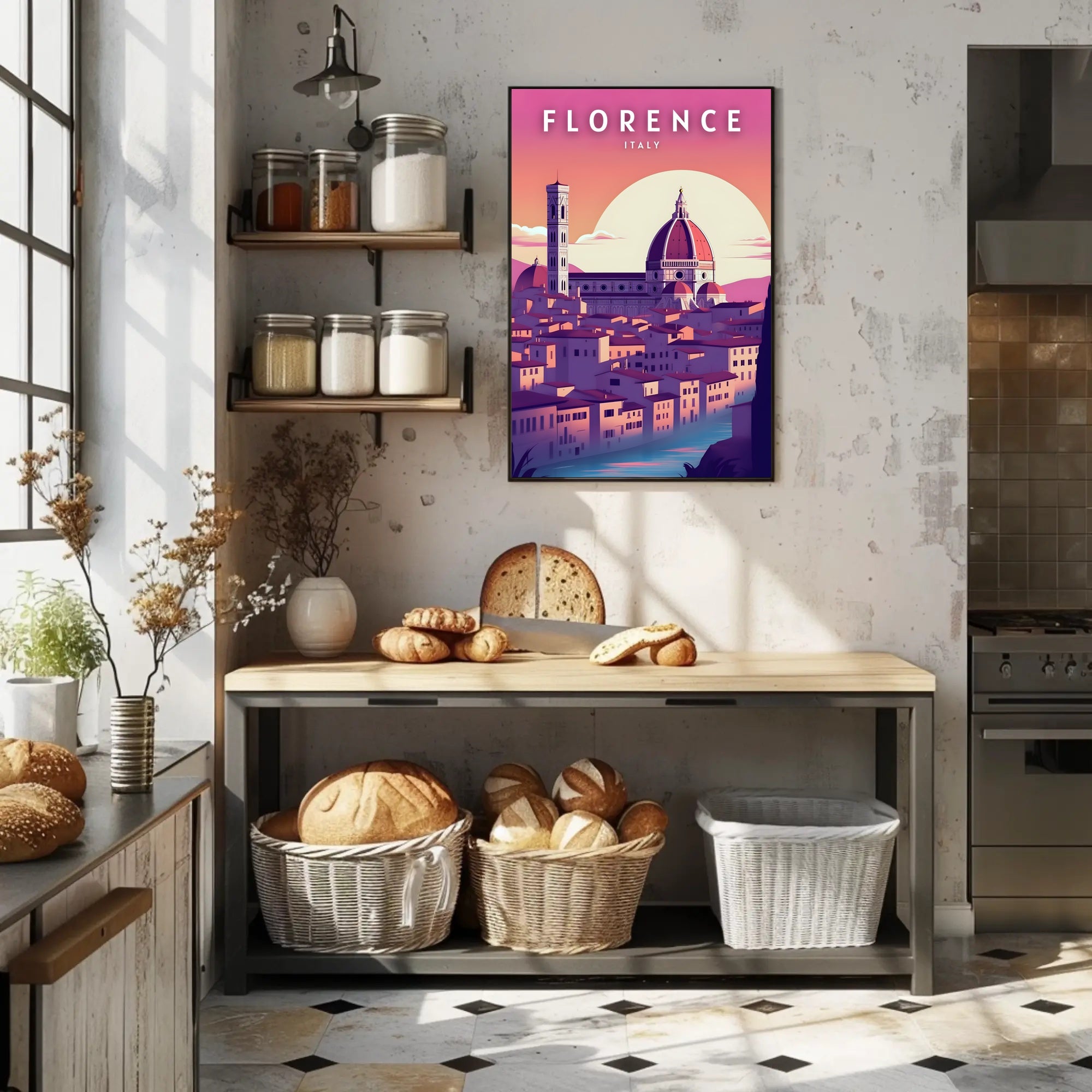 Florence Cathedral In Vibrant Colors: Poster