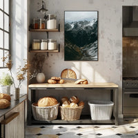 Majestic Alpine Landscape Photorealistic Adventure Poster