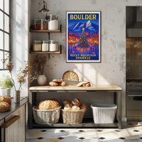 Boulder Rocky Mountain Sparkle Poster