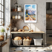 Majestic Andes Mountain Landscape Travel Poster PosterGoat