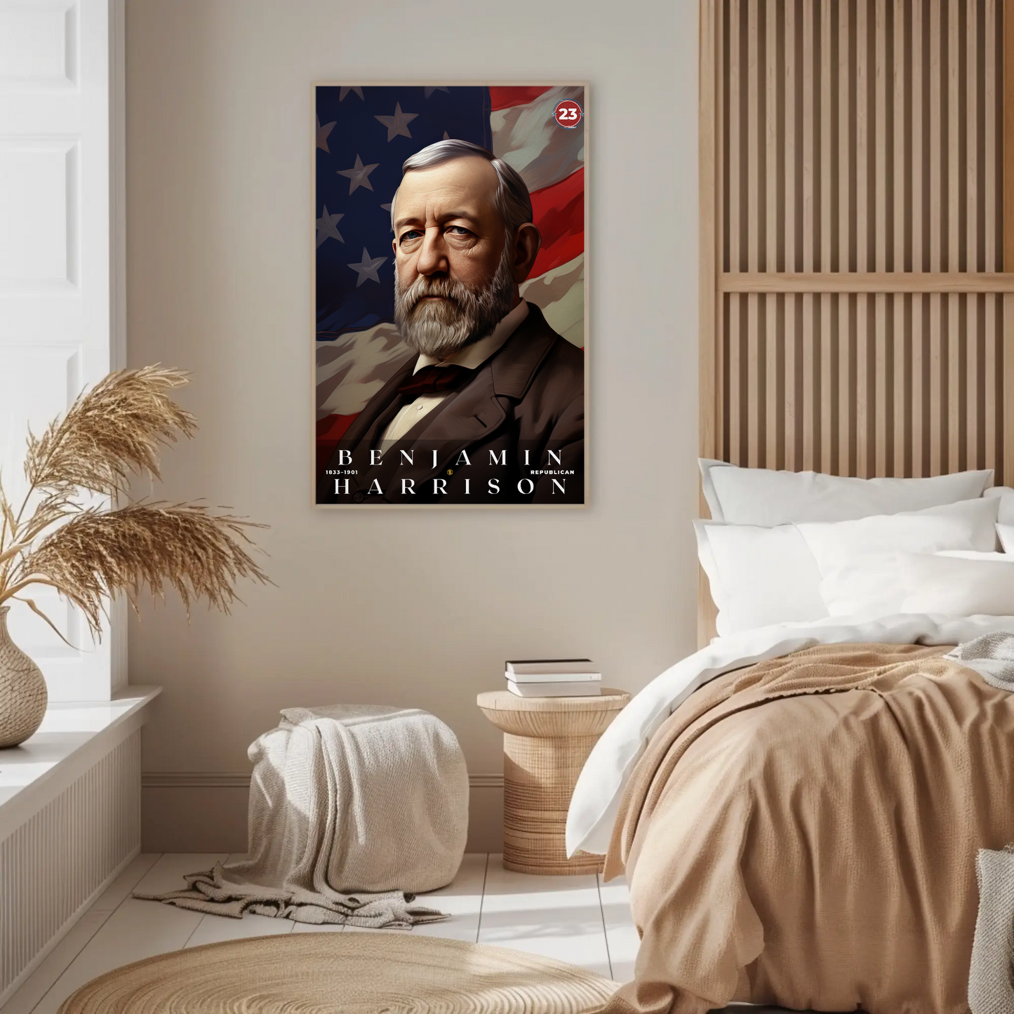 Benjamin Harrison 23rd President Of The United States Portrait