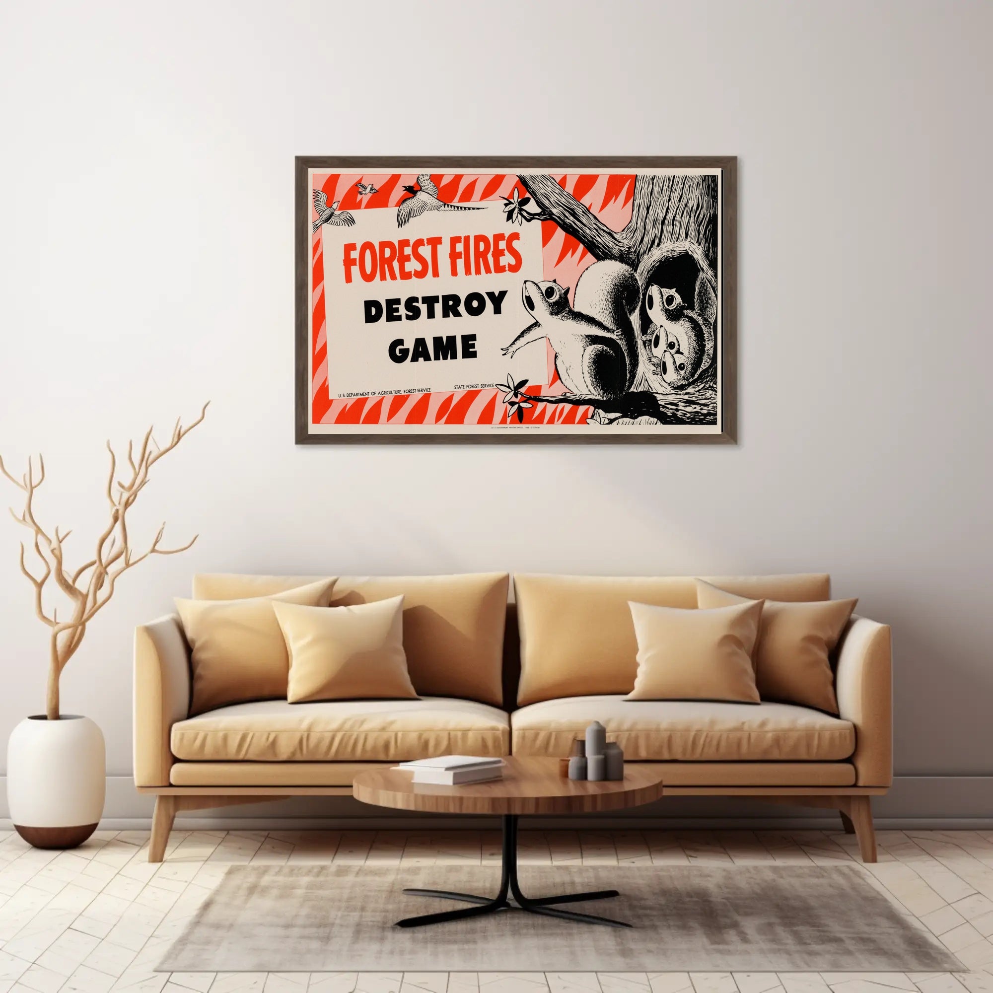 Forest Fire Warning Poster PosterGoat