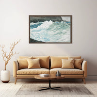 Dynamic Ocean Waves Watercolor Art - Artistic Poster