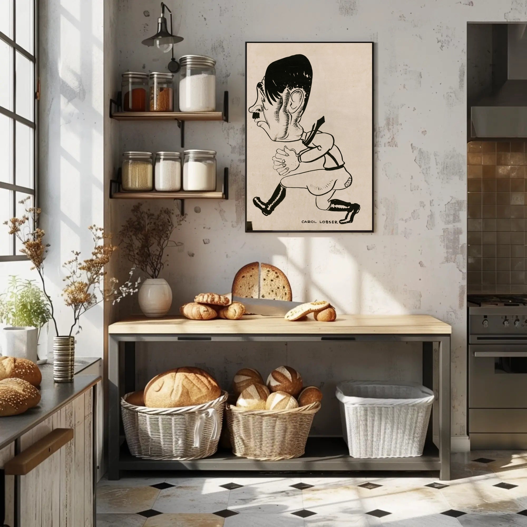 Caricature of a Historical Figure Poster PosterGoat