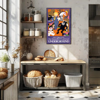 Festive Underground Shopping Poster PosterGoat