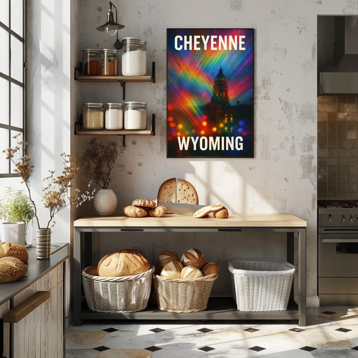 Cheyenne Wyoming Scenic Minimalist Decor Lovers Poster