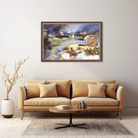 Naval Battle and Horsemen Poster