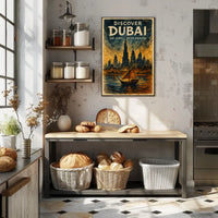 Dubai Skyline Poster Jewel of the Emirates for Home Decor