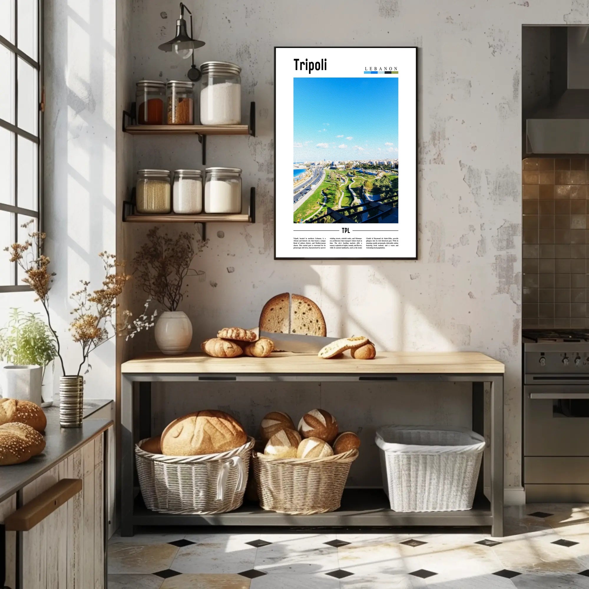 Tripoli Lebanon Urban Landscape Travel Poster PosterGoat