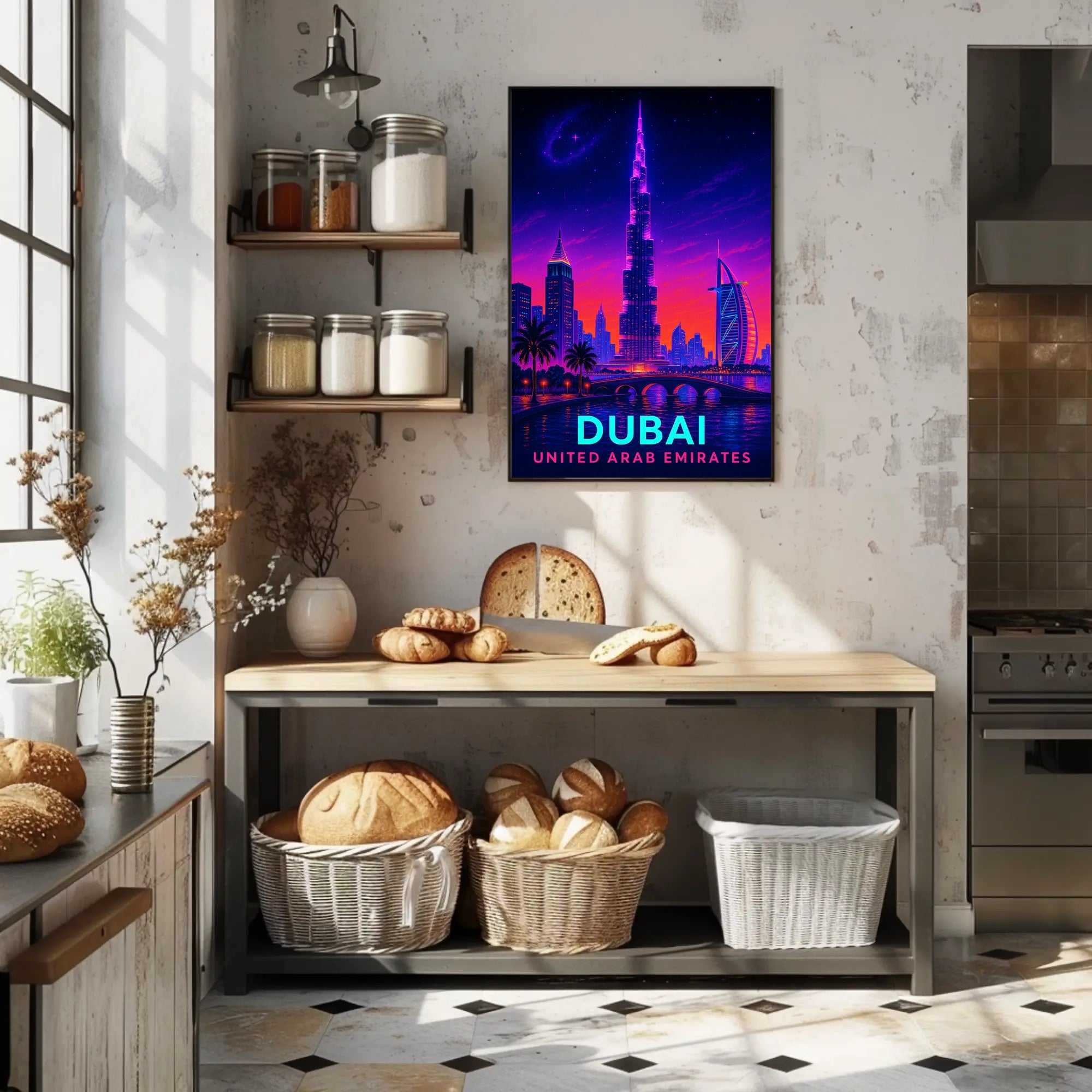 Dubai Skyline United Arab Emirates Poster PosterGoat