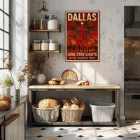 Dallas Lone Star Lights Poster