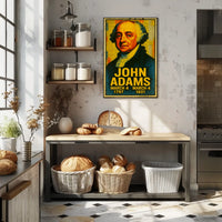 Patriotic Pop Art Historical Figure Bold Portrait American Revolution Tribute Poster