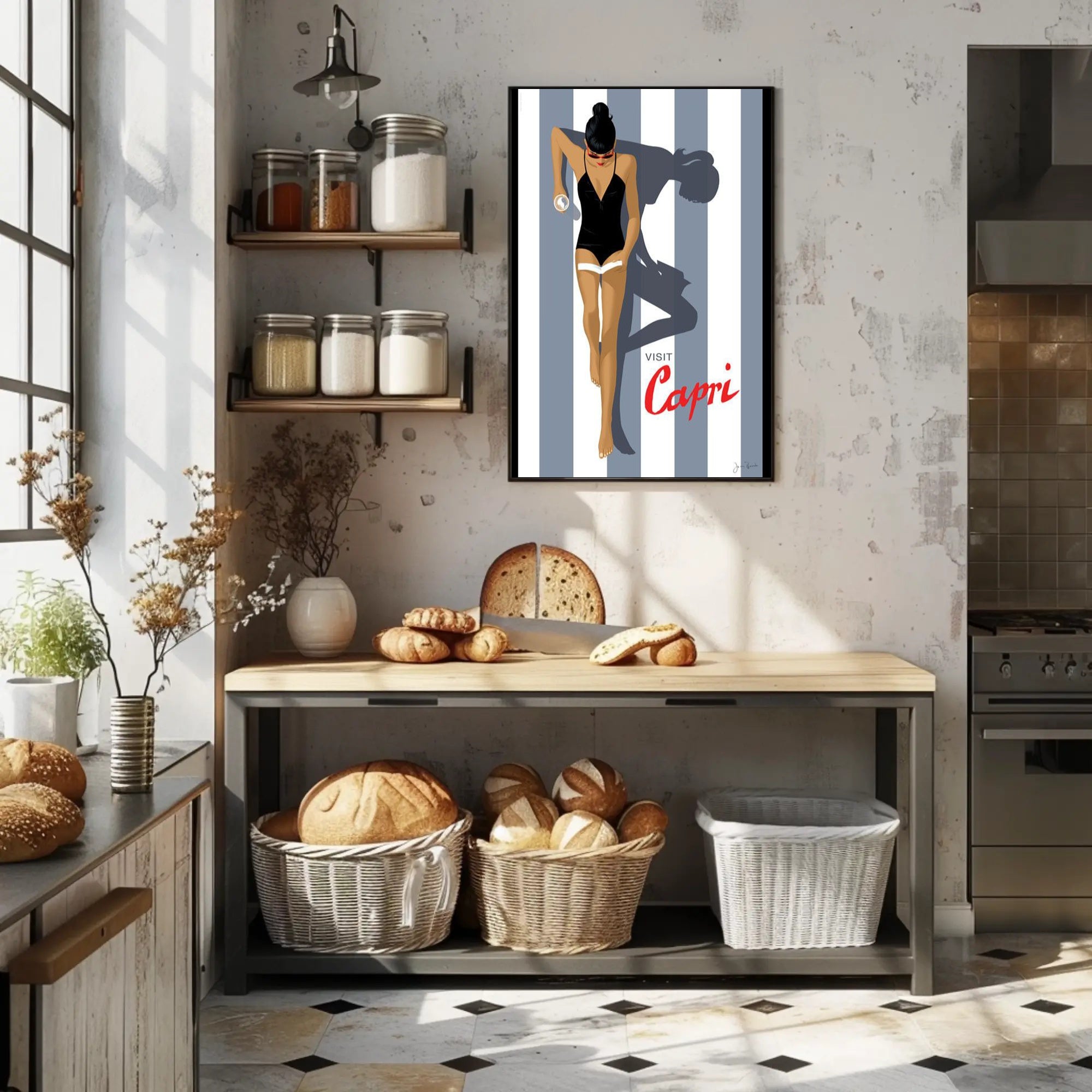 Capri Chic Summer Glamour Travel Poster PosterGoat