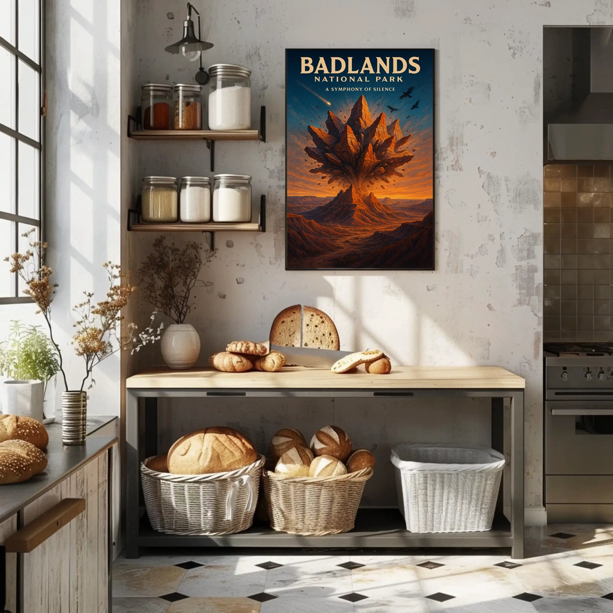 Badlands National Park Surreal Landscape National Park Poster