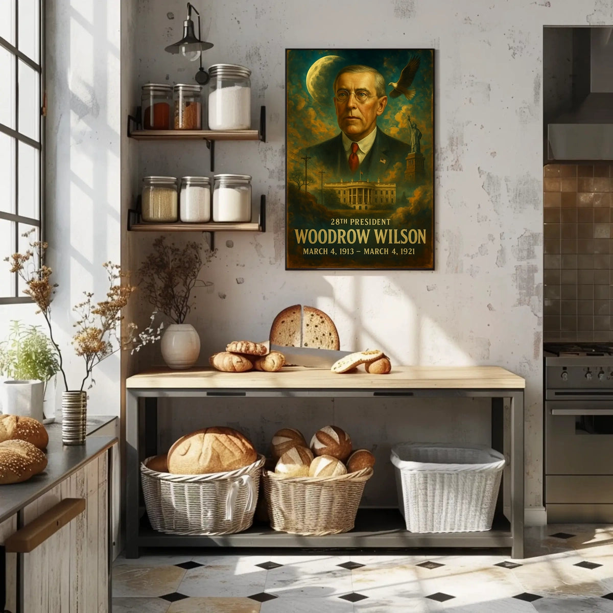 Woodrow Wilson Patriotic Neoclassical Realism Poster