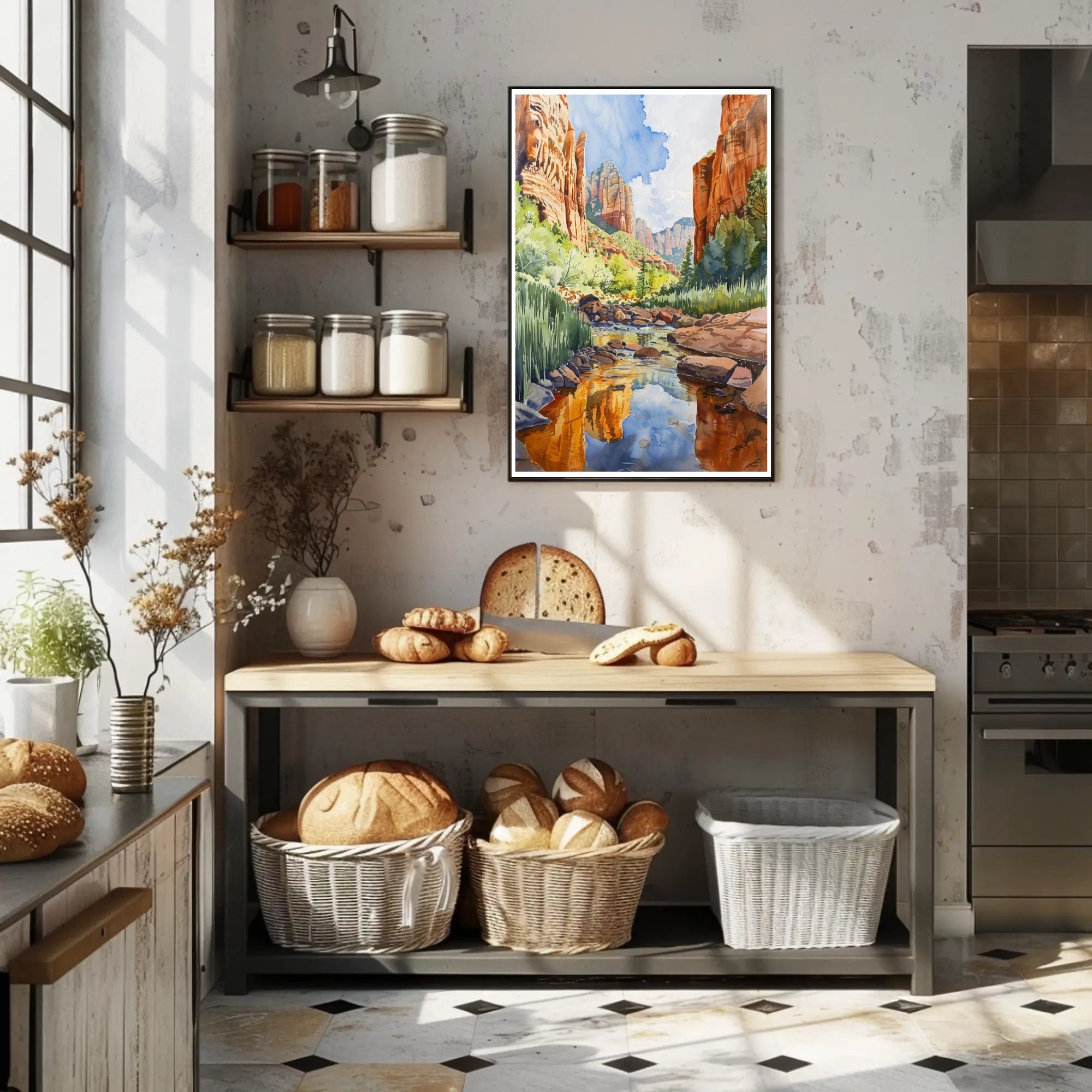 Tranquil Canyon Stream Poster PosterGoat