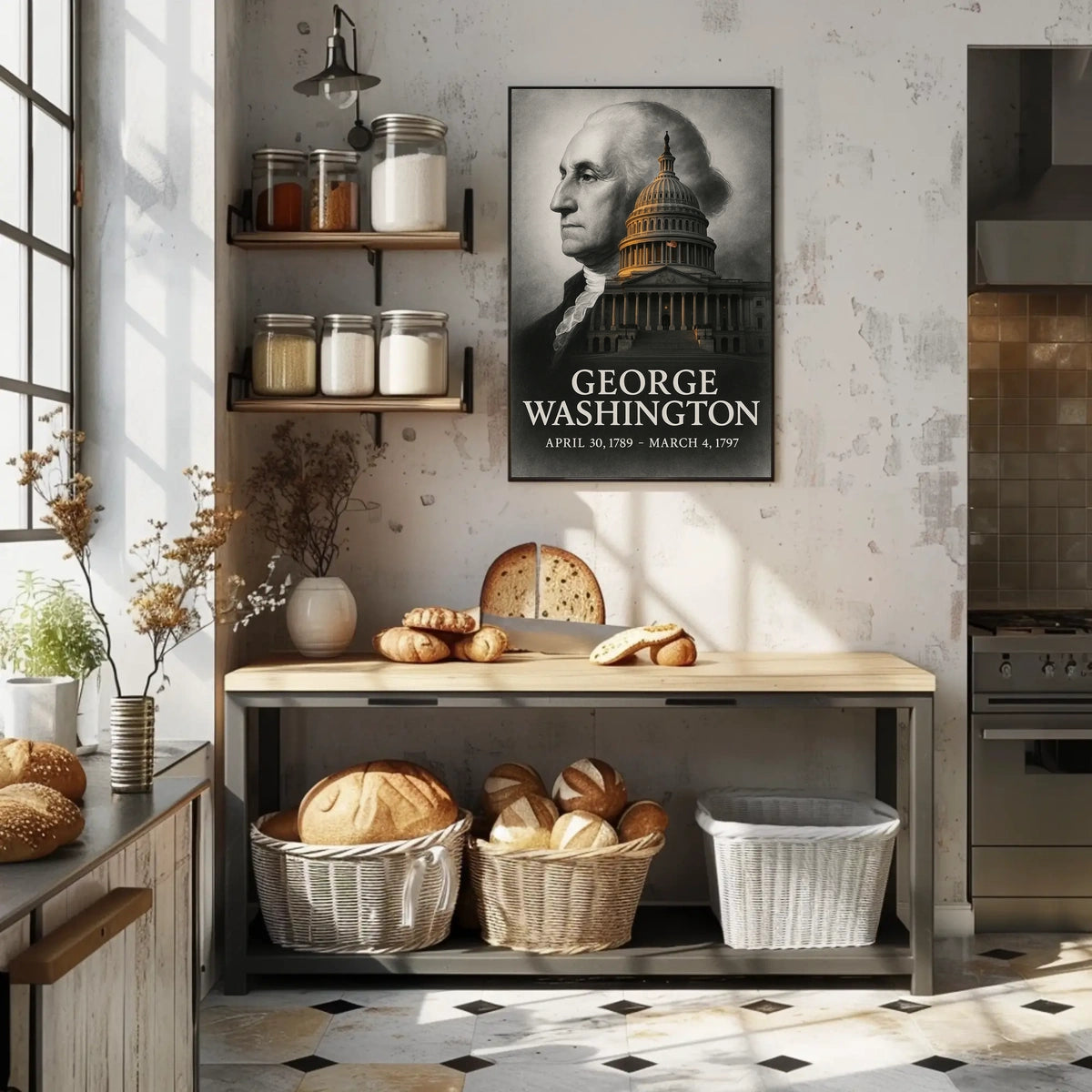 George Washington 1st President of the United States Reflections Poster