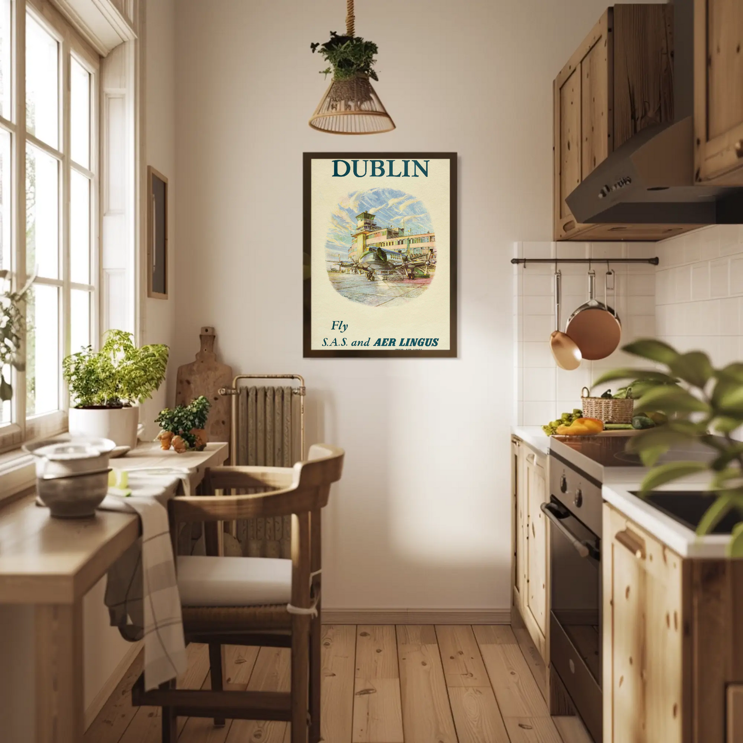Vintage Poster - Dublin Aer Lingus Airport