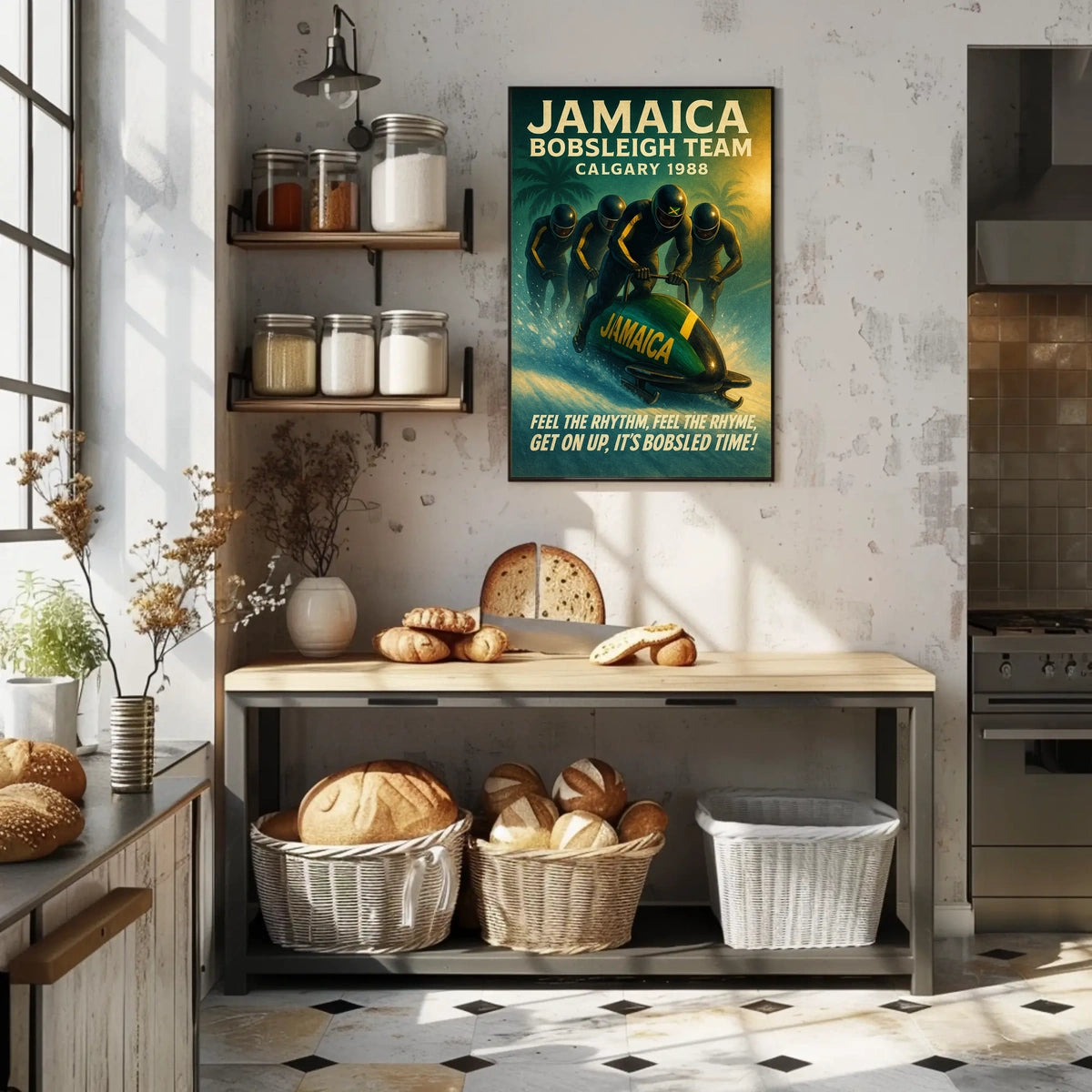 Jamaica Bobsleigh Team Calgary 1988 Poster