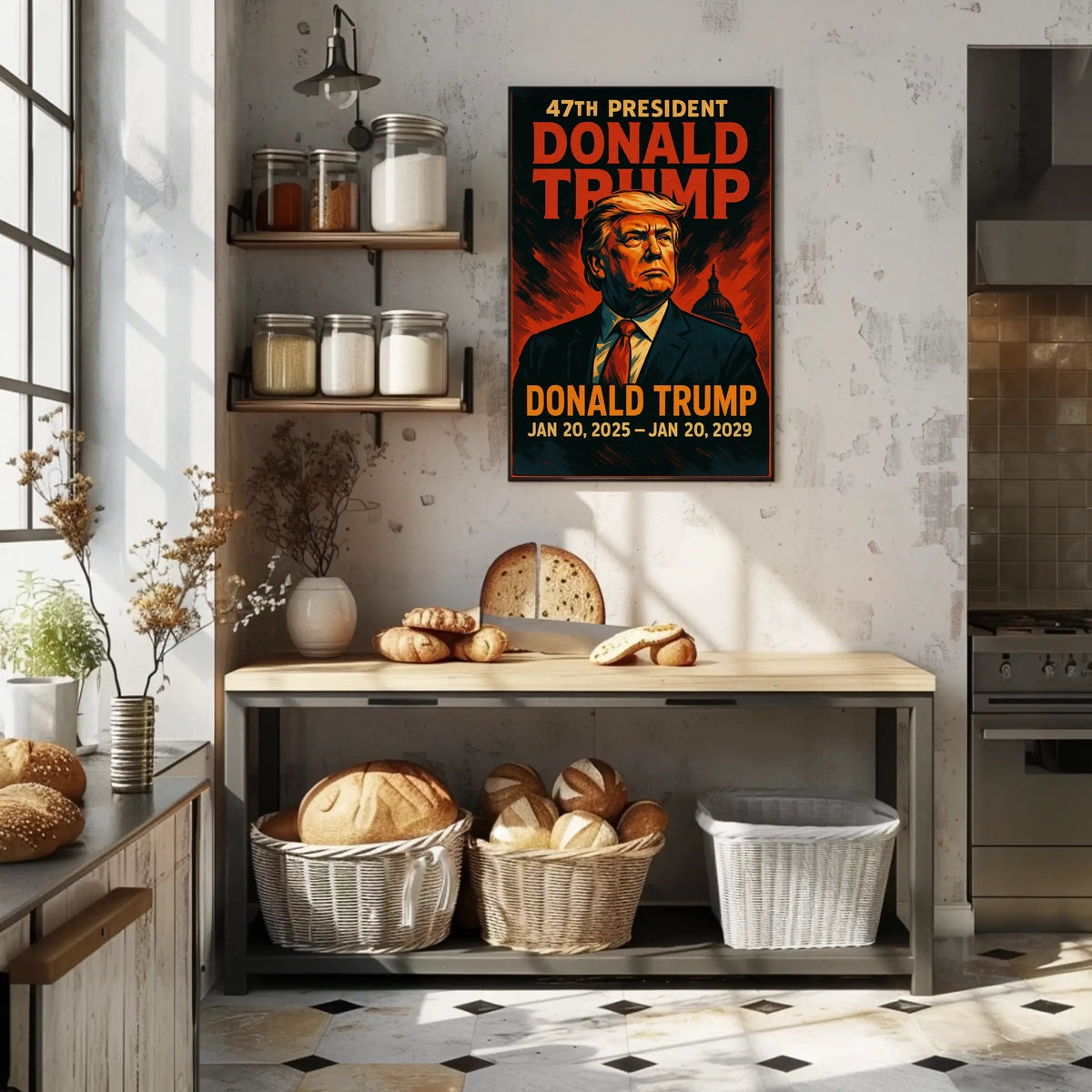 Donald Trump Visionary Patriot Expressionism Poster