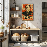 William Howard Taft 27th President of the United States Layered paper Collage Poster