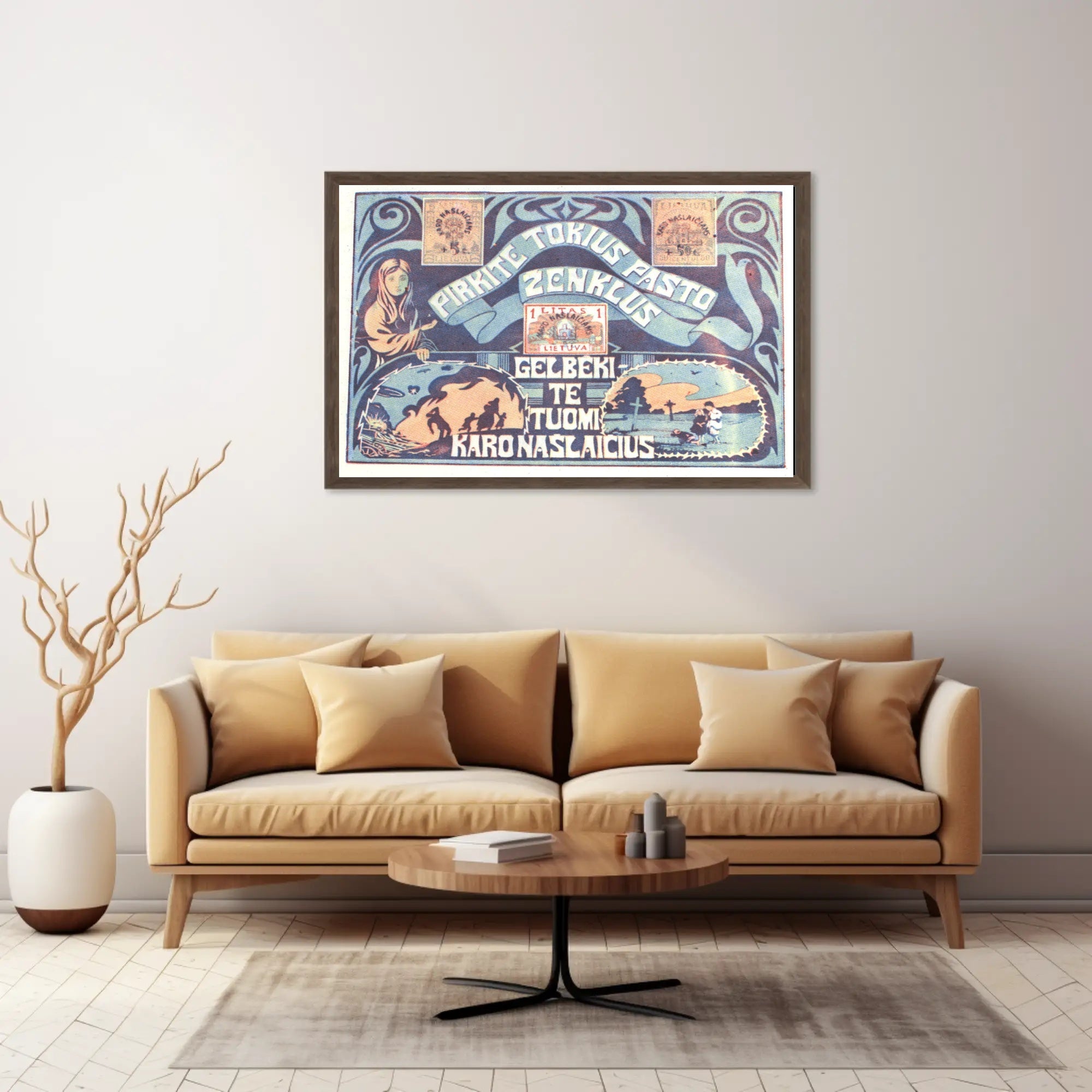 Lithuanian Postage Stamp Promotion Poster