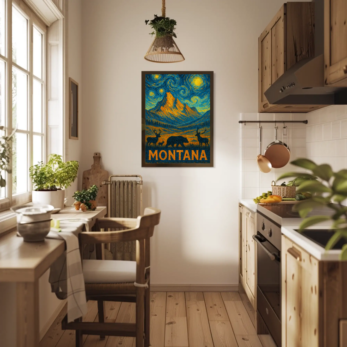 Montana Starry Night Poster