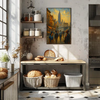 NYC Skyline Poster City Of Dreams Sunset Glow For City Folk