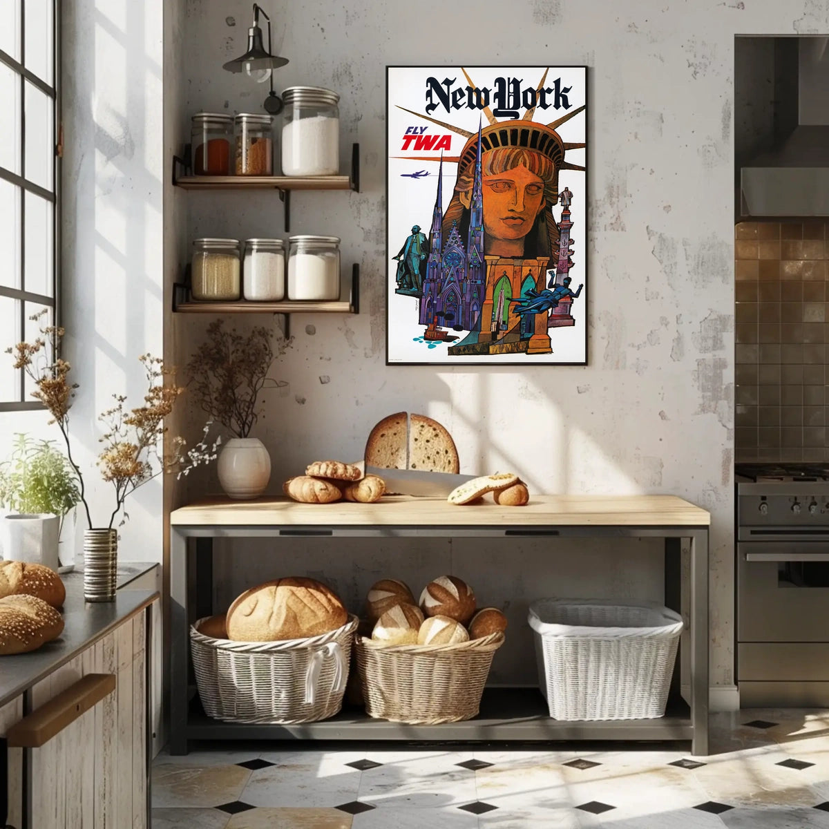 New York Adventure Awaits Travel Poster Modern Wall Art