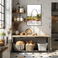 Glacier Watercolor Wall Art Poster