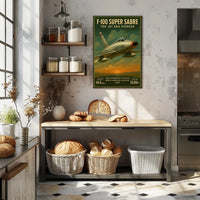 F-100 Super Sabre The Jet Era Pioneer Poster
