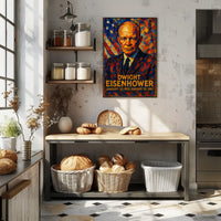 Dwight D. Eisenhower 34th President of the United States Glitch Hop Art Poster