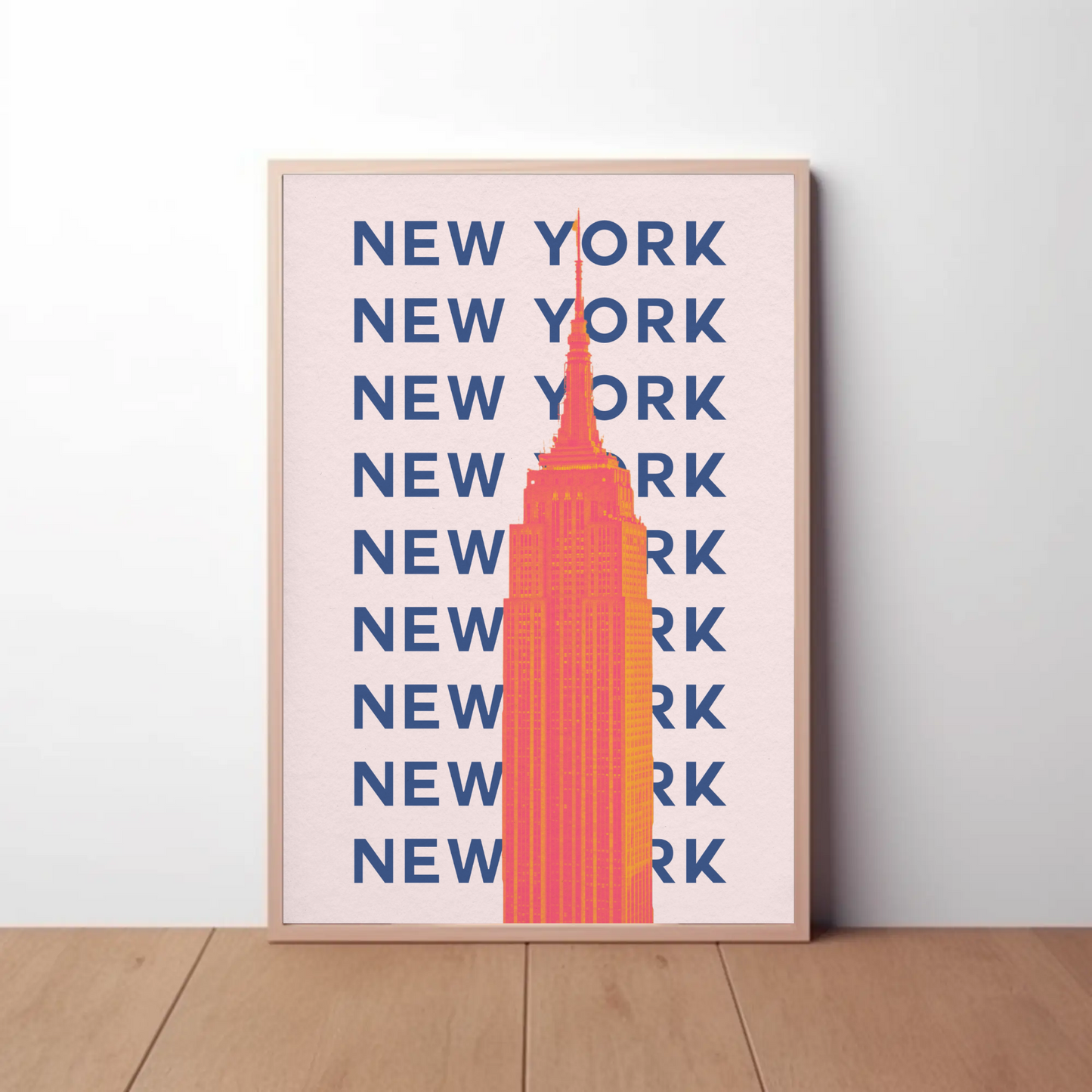 New York Empire State Poster Retro Travel Poster