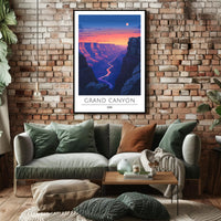Grand Canyon Nightscape: Modern Art National Park Poster