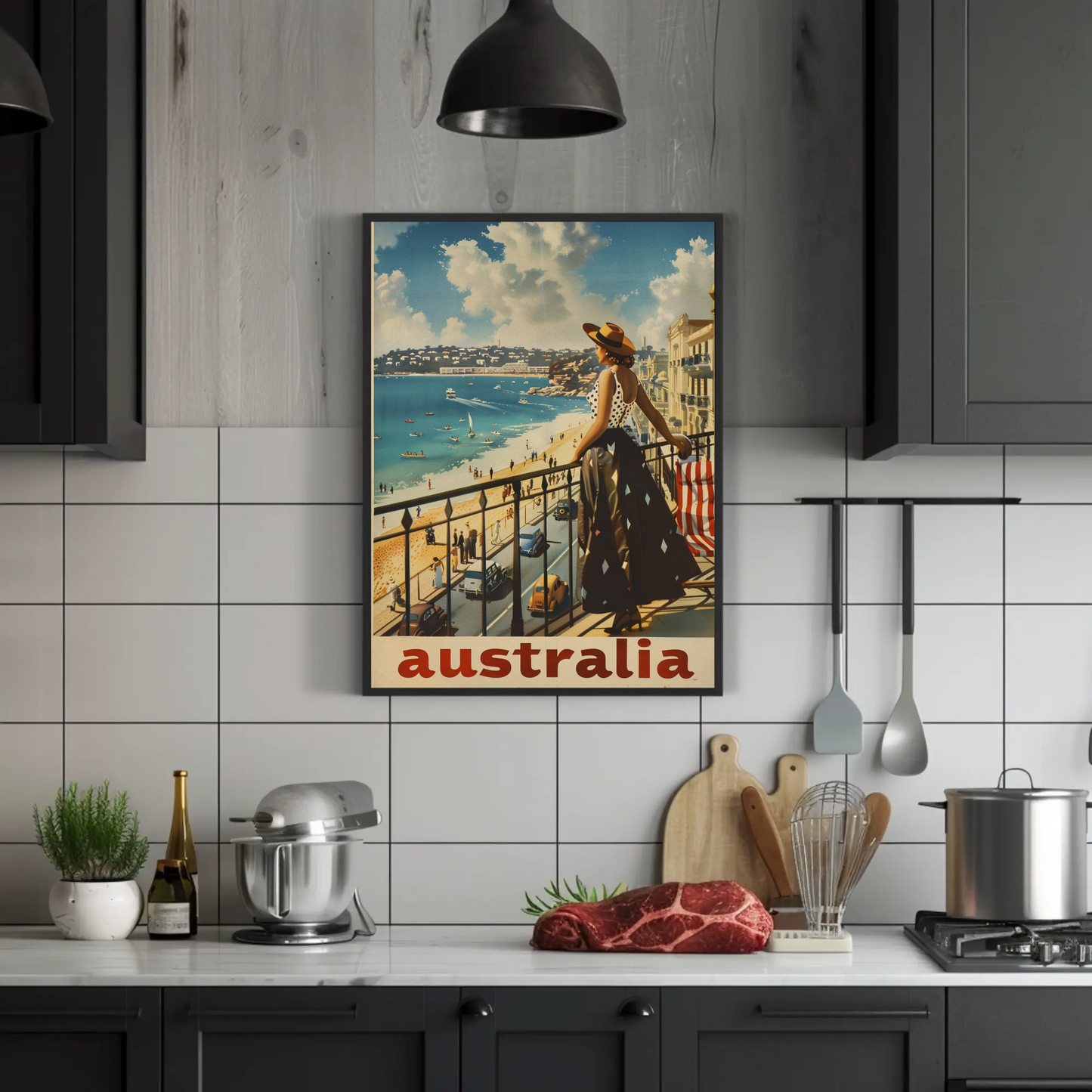 Vintage Travel Poster - Australia Balcony View