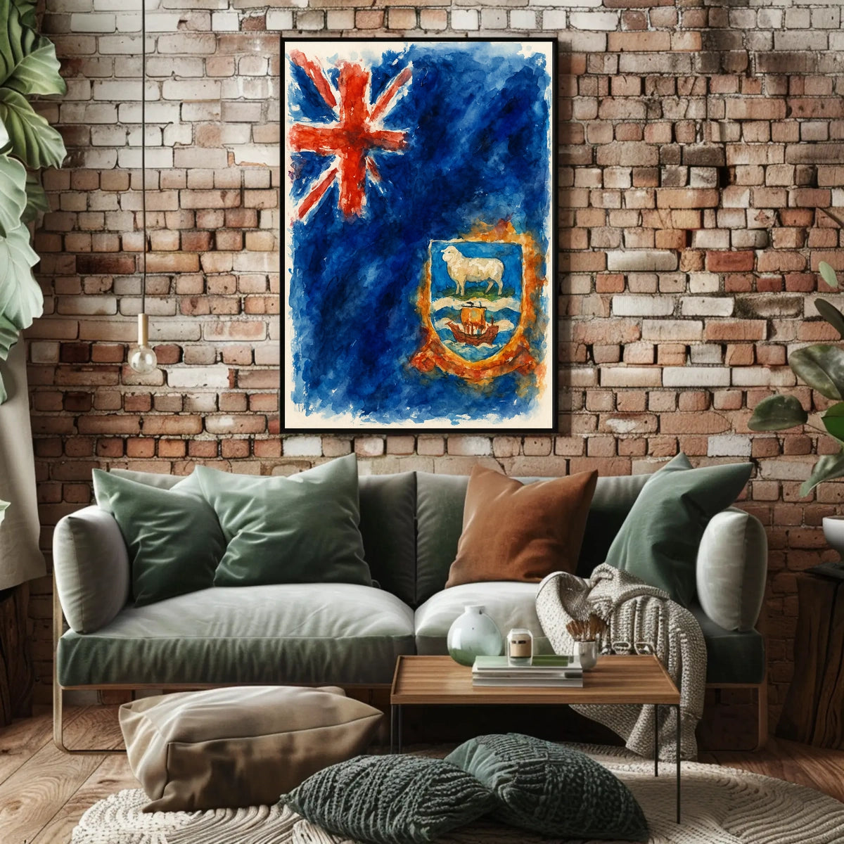 Falkland Islands Flag Art Poster