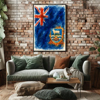 Falkland Islands Flag Art Poster