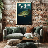 Northern Pike Master of Freshwater Poster PosterGoat