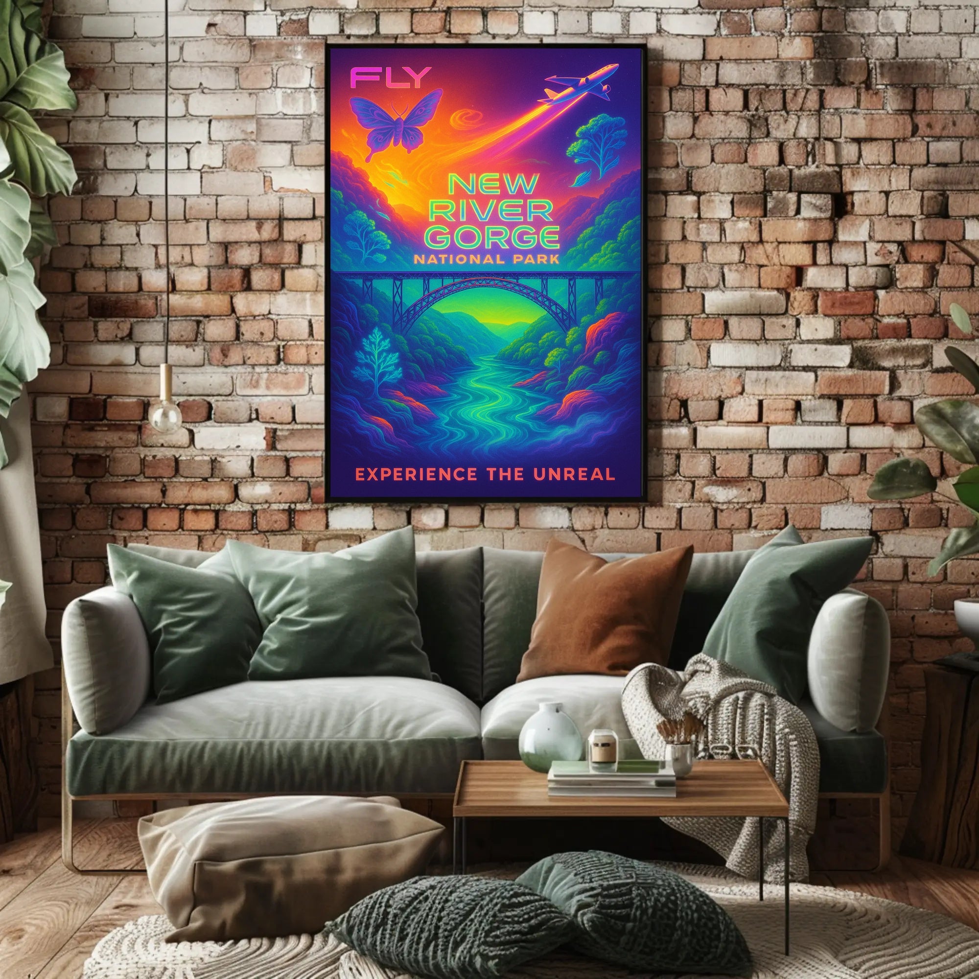 Fly to New River Gorge National Park Poster