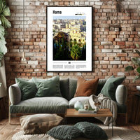 Hama Cityscape with Norias Cultural or Heritage Poster PosterGoat