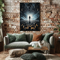 Surreal Futuristic Landscape: Abstract Sci-Fi Poster