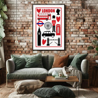 London Icons Poster PosterGoat
