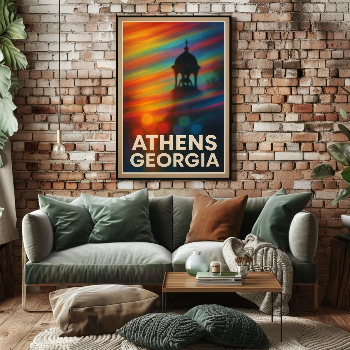 Athens Georgia Wanderlust Decor Scenic Typography Poster