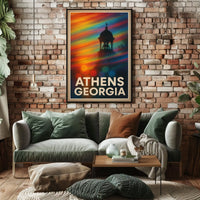 Athens Georgia Wanderlust Decor Scenic Typography Poster