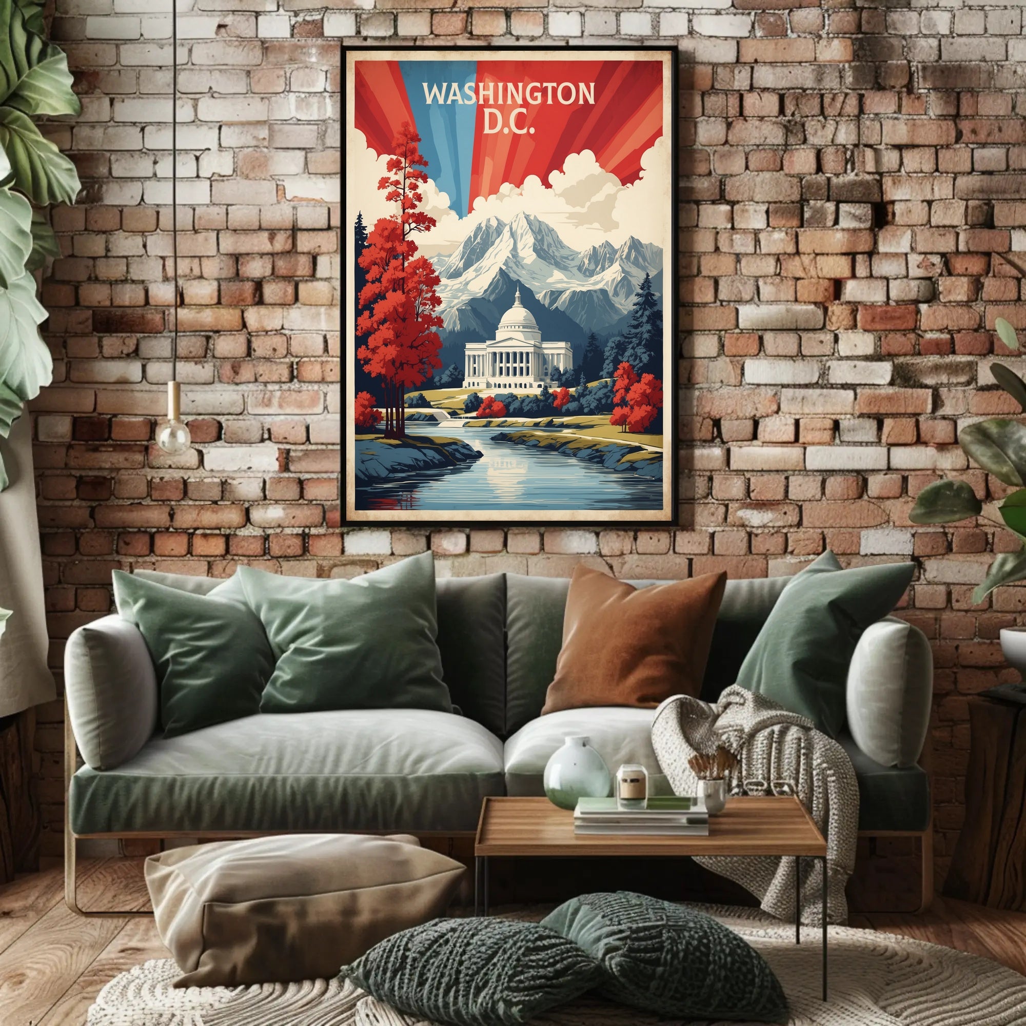 Washington D.C. Vintage Travel Poster