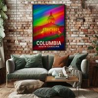 Columbia South Carolina Vibrant Pop Art Poster