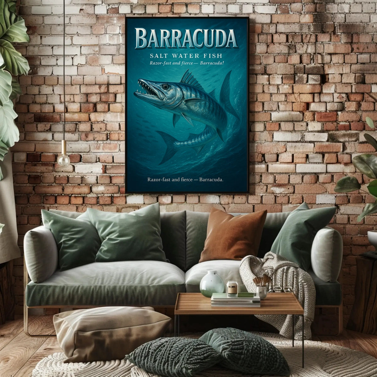 Barracuda Salt Water Fish Poster