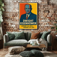 Eisenhower Vintage Pop Art Patriot History Poster