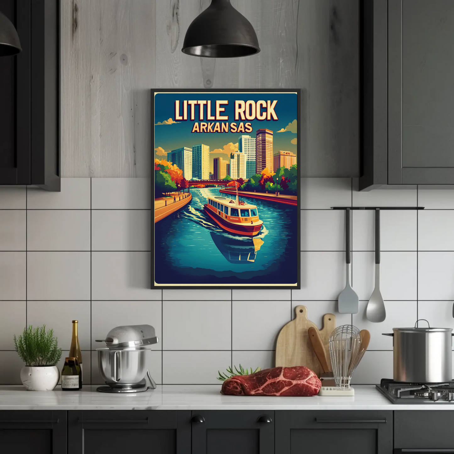 Little Rock Arkansas Vintage Poster